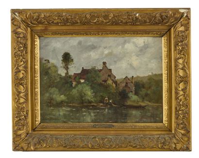 Paul-Désiré TROUILLEBERT (1829-1900). 
Washerwomen...