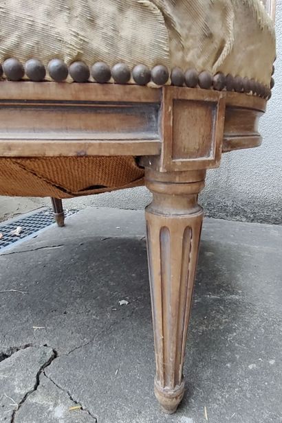 Pair of molded, carved and partially gilded...