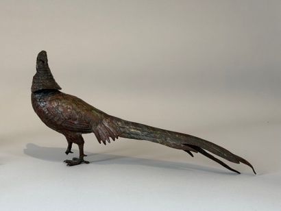 A set of six polychrome Viennese bronzes,...