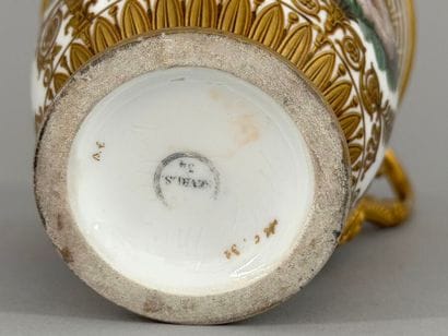 SÈVRES. 
A.B. porcelain cup from the Éloge...