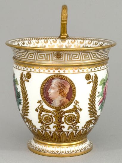 SÈVRES. 
A.B. porcelain cup from the Éloge...