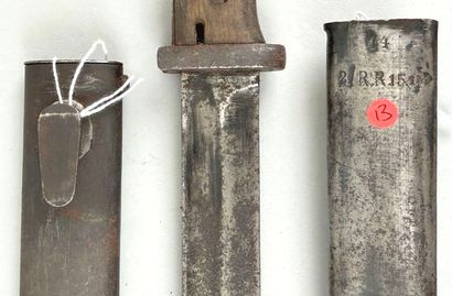 ALLEMAGNE 
Deux baïonnettes 1884-98 : 
Plaquettes...