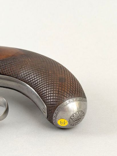 Long pistolet double à silex britannique....