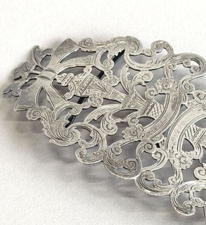 Boucle de ceinture en argent (925 millièmes)...