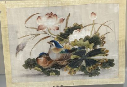 CHINE, Canton - XIXe siècle
Ensemble de quatre...