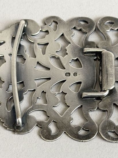 Boucle de ceinture en argent (925 millièmes)...