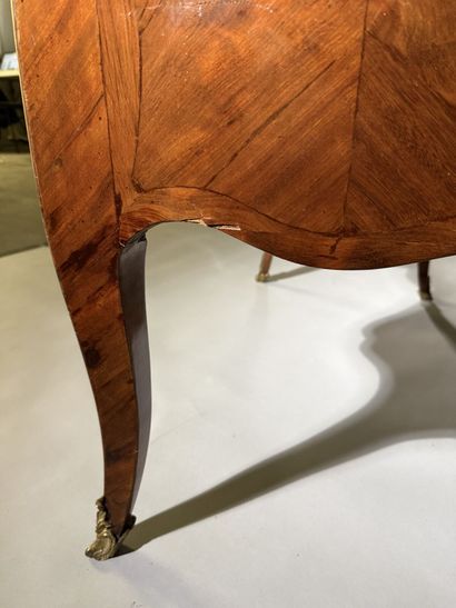 Rosewood dressing table with three hinged...
