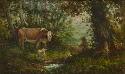 Filippo PALIZI (1818–1899) 
Shepherdess,...