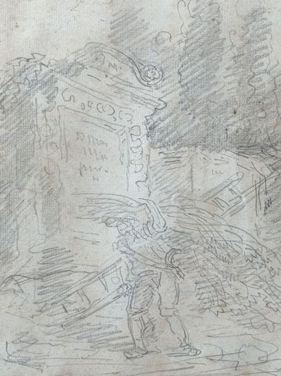 Attribué à Hubert ROBERT (1733-1808)
Homme...