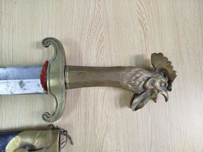 Sabre de sapeur 
Poignée en bronze, pommeau...