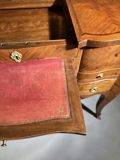 Rosewood dressing table with three hinged...