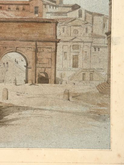 École française du XIXe siècle
Vue de Rome
Aquarelle...