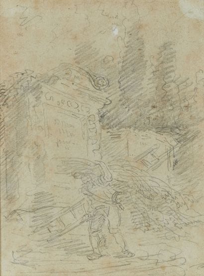 Attribué à Hubert ROBERT (1733-1808)
Homme...