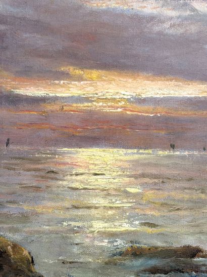 Émile MAILLARD (1846–1926)
Seascape at Sunset
Oil...