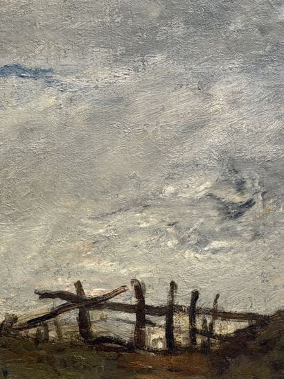 Charles JACQUE (1813–1894) 
Shepherdess and...