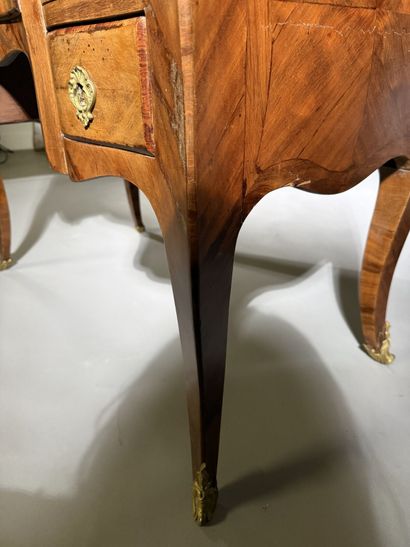 Rosewood dressing table with three hinged...