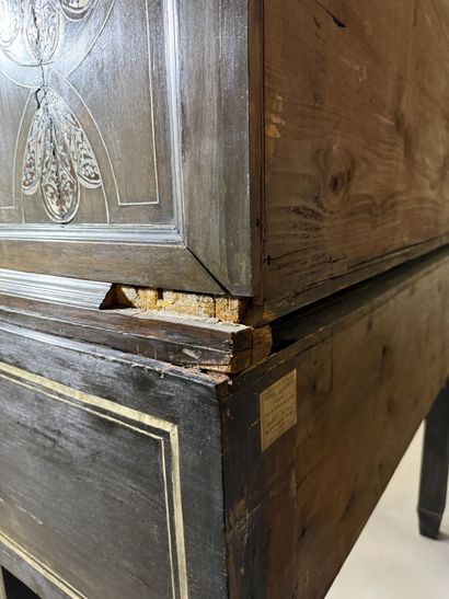 Cabinet made of ebony and blackened wood,...
