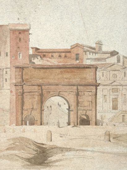 École française du XIXe siècle
Vue de Rome
Aquarelle...