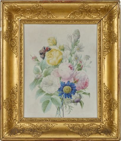 École du XIXe siècle 
Bouquet de fleurs au...