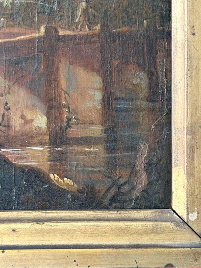 École flamande, vers 1700 
Paysage au petit...