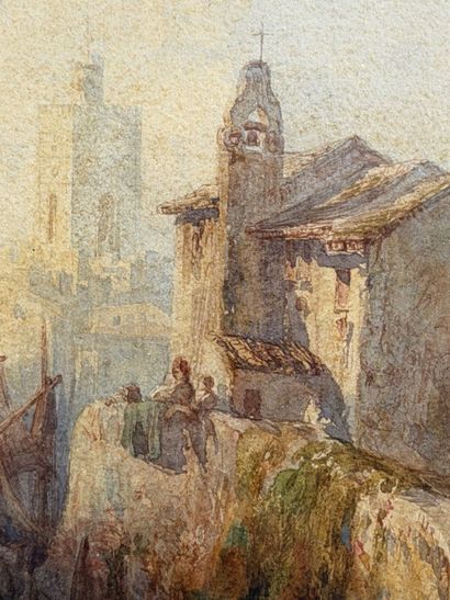 Félix ZIEM (1821-1911) 
Vue d'un port en...