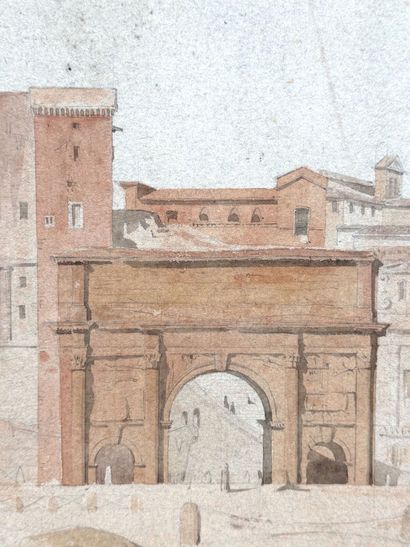 École française du XIXe siècle
Vue de Rome
Aquarelle...