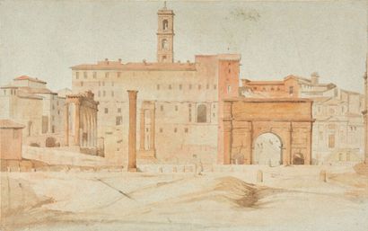 École française du XIXe siècle
Vue de Rome
Aquarelle...