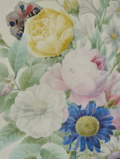 École du XIXe siècle 
Bouquet de fleurs au...