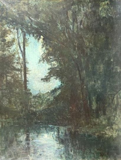 School of Gustave COURBET, 19th century 
Landscape...