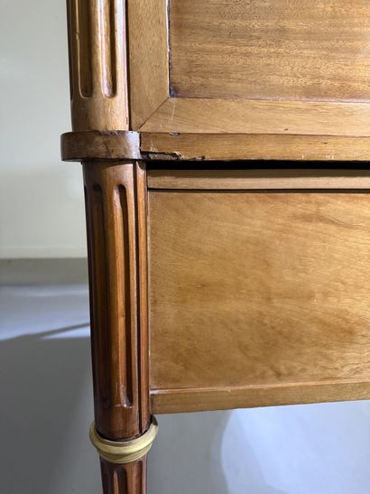 Mahogany cylinder-style secretary desk (on...