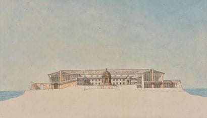 Louis Urbain GOUNOD (1807-1850)
Projet d'architecture
Aquarelle....