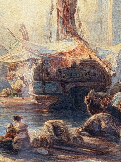 Félix ZIEM (1821-1911) 
Vue d'un port en...