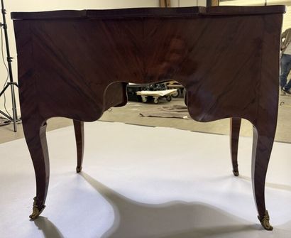 Rosewood dressing table with three hinged...