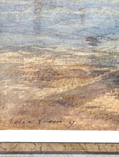 Félix ZIEM (1821-1911) 
Vue d'un port en...