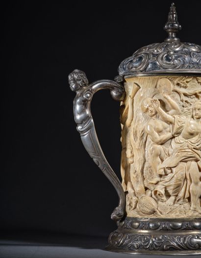 Oval-bodied ivory (Elephantidae spp.*) tankard...