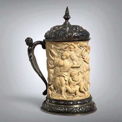 Oval-bodied ivory (Elephantidae spp.*) tankard...