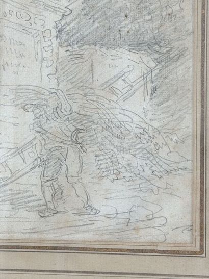 Attribué à Hubert ROBERT (1733-1808)
Homme...