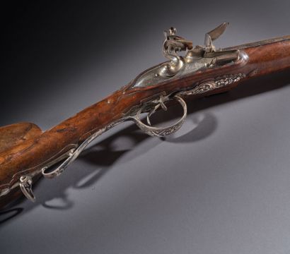 Fusil de chasse espagnol à silex un coup....