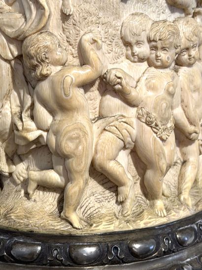Oval-bodied ivory (Elephantidae spp.*) tankard...