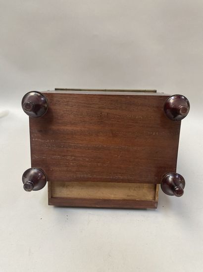 Mahogany doll’s or master’s chest with three...