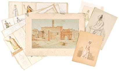 École française du XIXe siècle
Vue de Rome
Aquarelle...