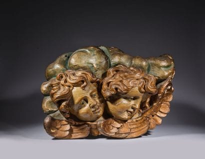 France, 19th century
Two cherub heads
Decorative...