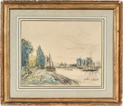 Johan-Barthold JONGKIND (1819–1891) 
Boats...