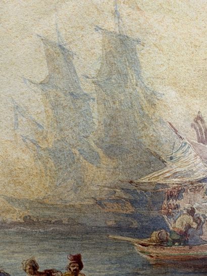 Félix ZIEM (1821-1911) 
Vue d'un port en...