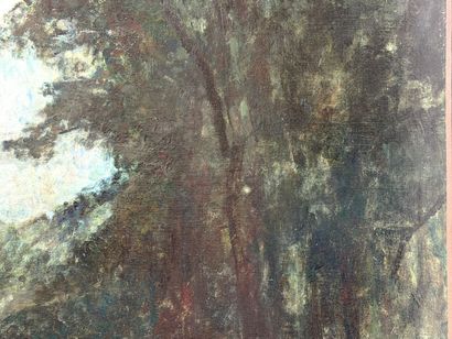 School of Gustave COURBET, 19th century 
Landscape...