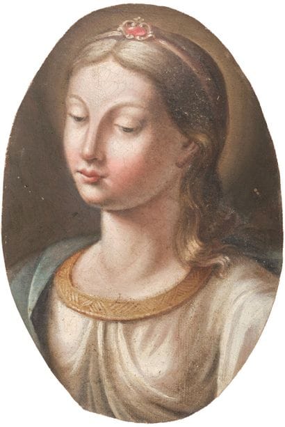 French School, c. 1800
Bust of a woman wearing...