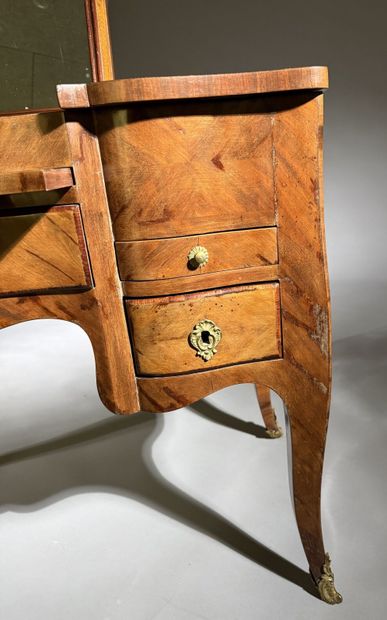 Rosewood dressing table with three hinged...