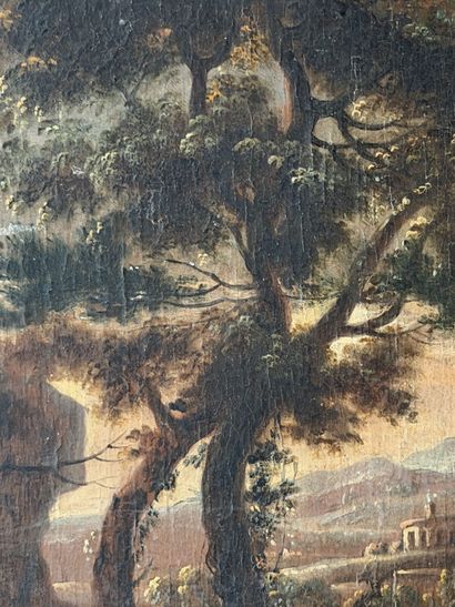 École flamande, vers 1700 
Paysage au petit...