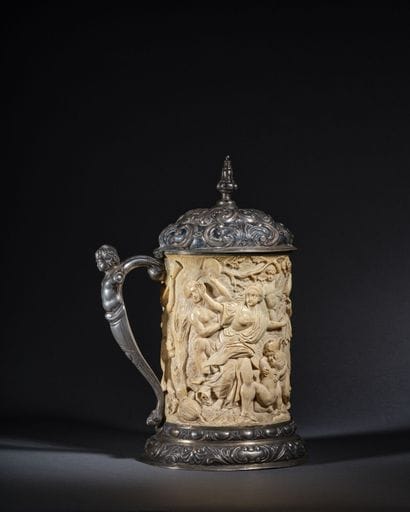 Oval-bodied ivory (Elephantidae spp.*) tankard...