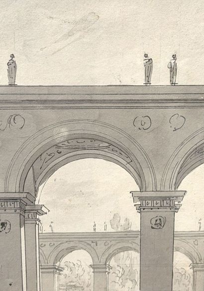 École italienne néo-classique
Vue d'un palais...